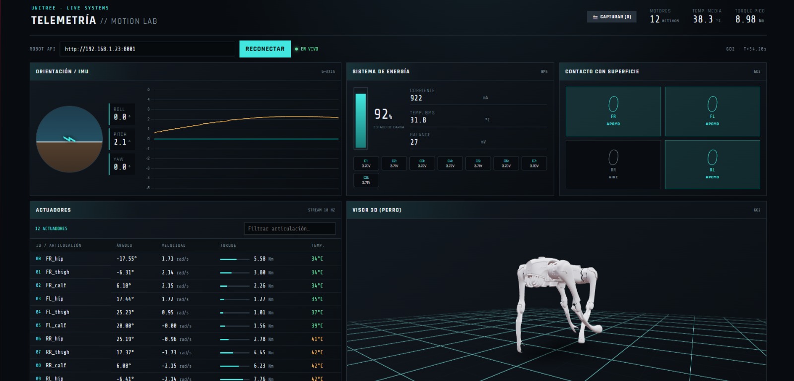 Robot Live Dashboard